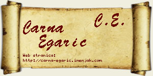 Čarna Egarić vizit kartica